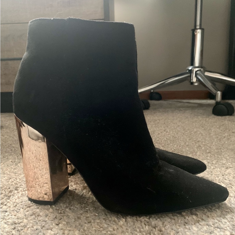 Luna booties. Gold heel, loved but don’t wear them anymore.
